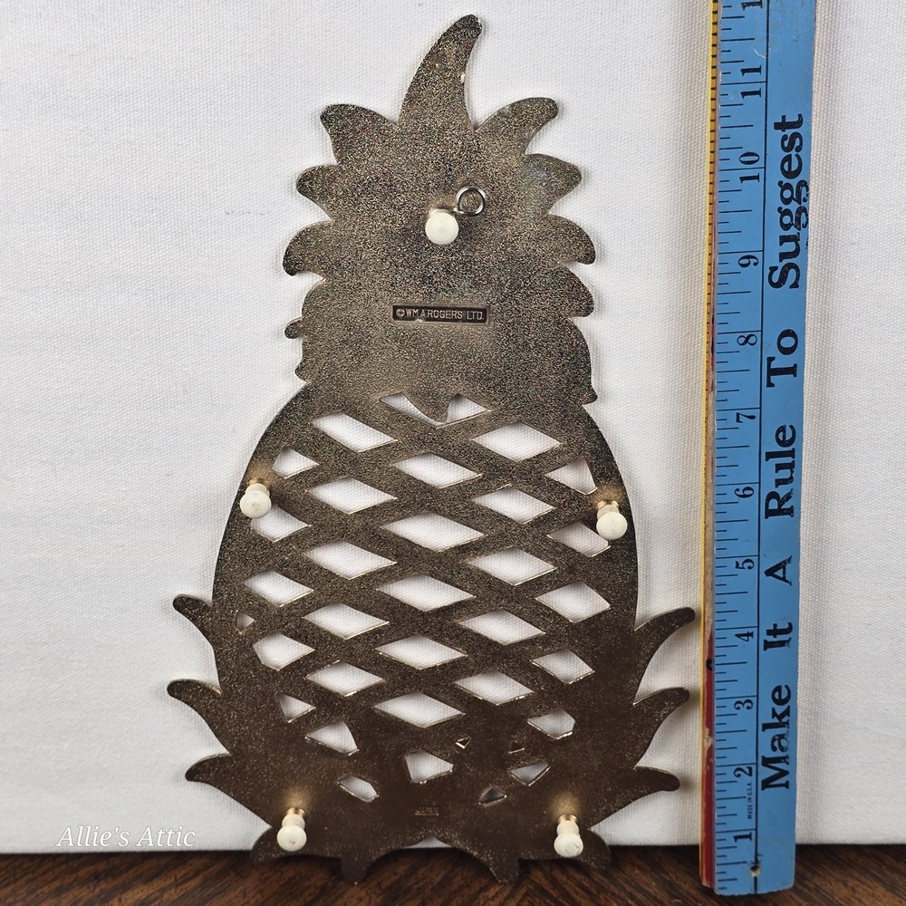 Pineapple Fruit Vintage Trivet Spoon Rest Hanging Wall Kitchen Decor Kitschy 12" - Picture 5 of 8